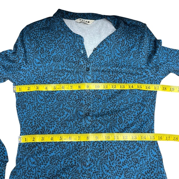 Boden Teal Printed Long-Sleeve Midi Dress - Picture 13 of 15